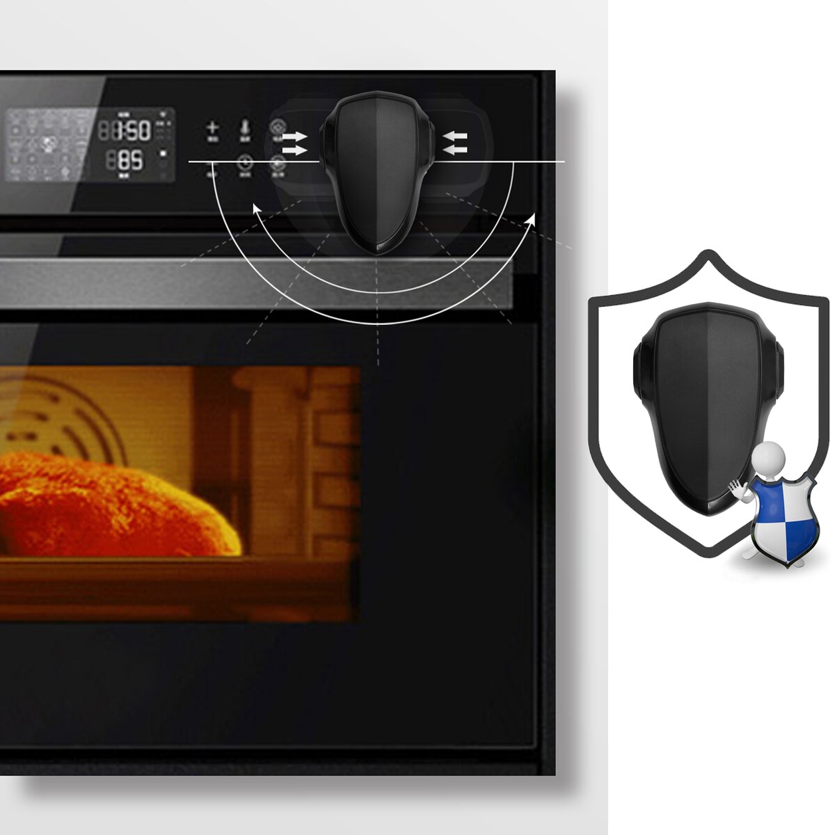 zabezpieczenie piekarnika przed dziećmi, sipo, czarne