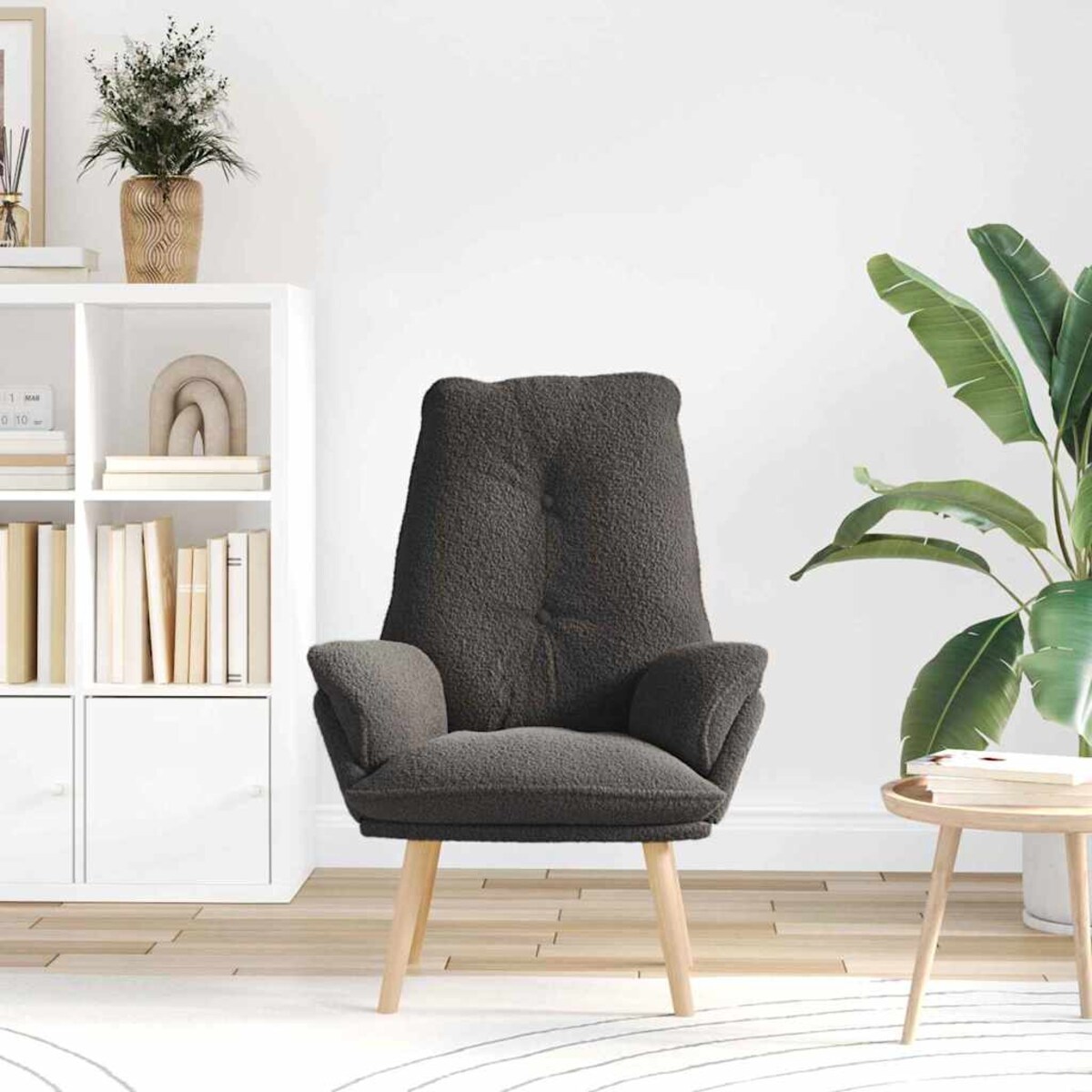 vidaXL Fotel relaksacyjny ciemno szary 69 x 74 x 93 cm tkanina