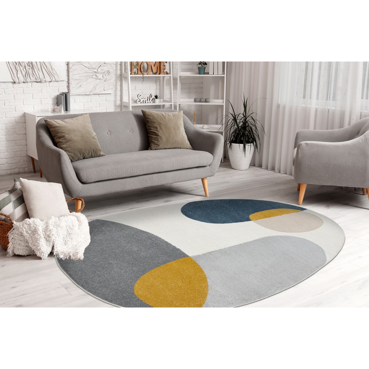 Dywan FUSION 5706 biały / jasnoszary / 160x220 cm