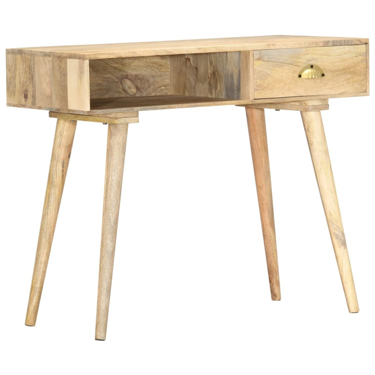 vidaXL Stolik konsolowy, 90x45x75 cm, lite drewno mango