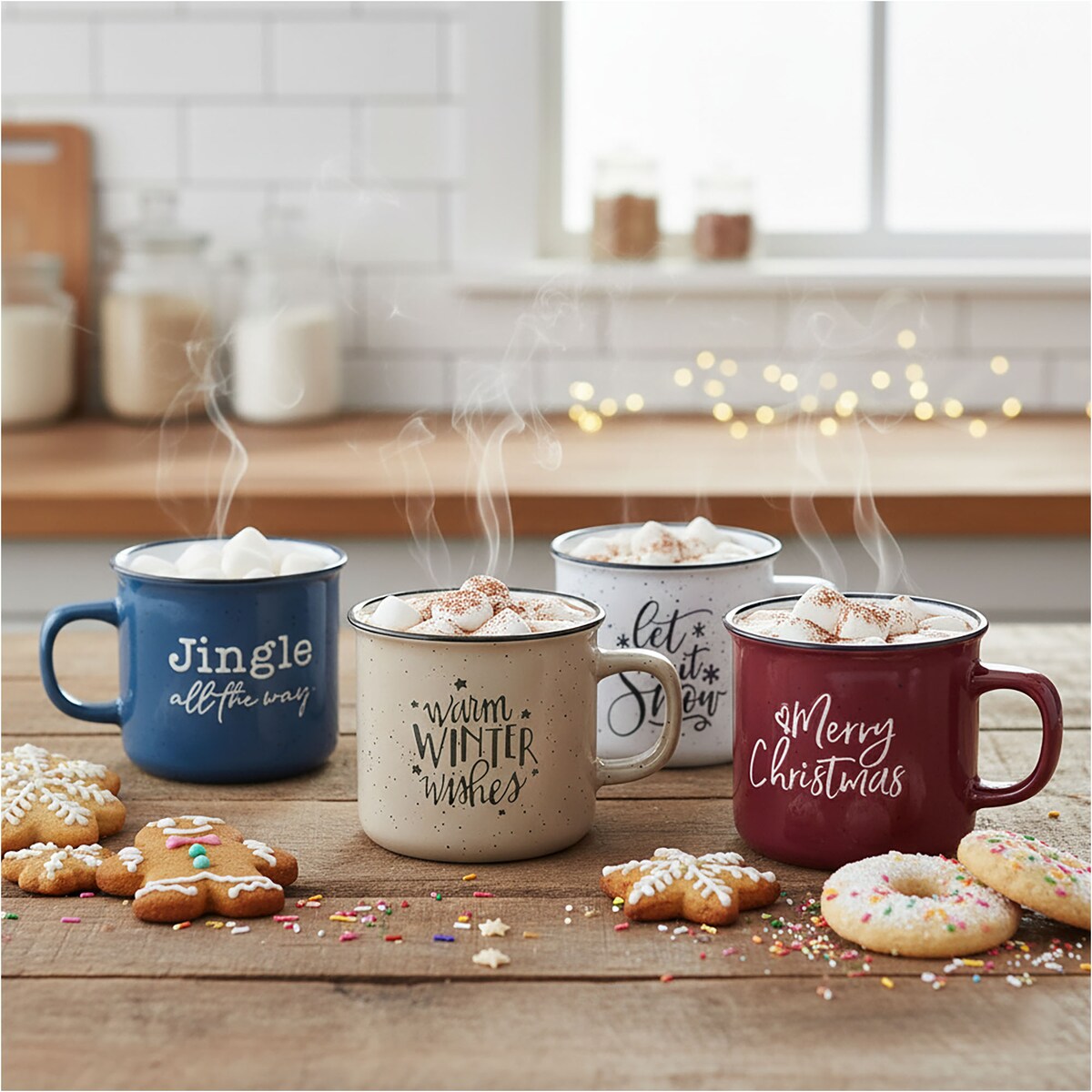 Kubek Świąteczny Kamionka Do Kawy Herbaty Na Prezent Duży 285 Ml