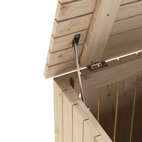 vidaXL Kosz na pranie RANA, z kółkami, 45x45x64 cm, drewno sosnowe