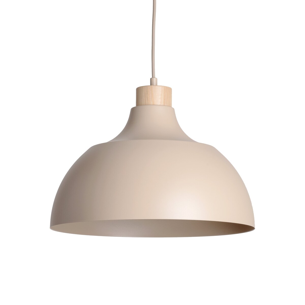 Lampa wisząca CAP SABIA 10656 TK Lighting chrom beż E27 34 cm regulowana do jadalni kuchni salonu