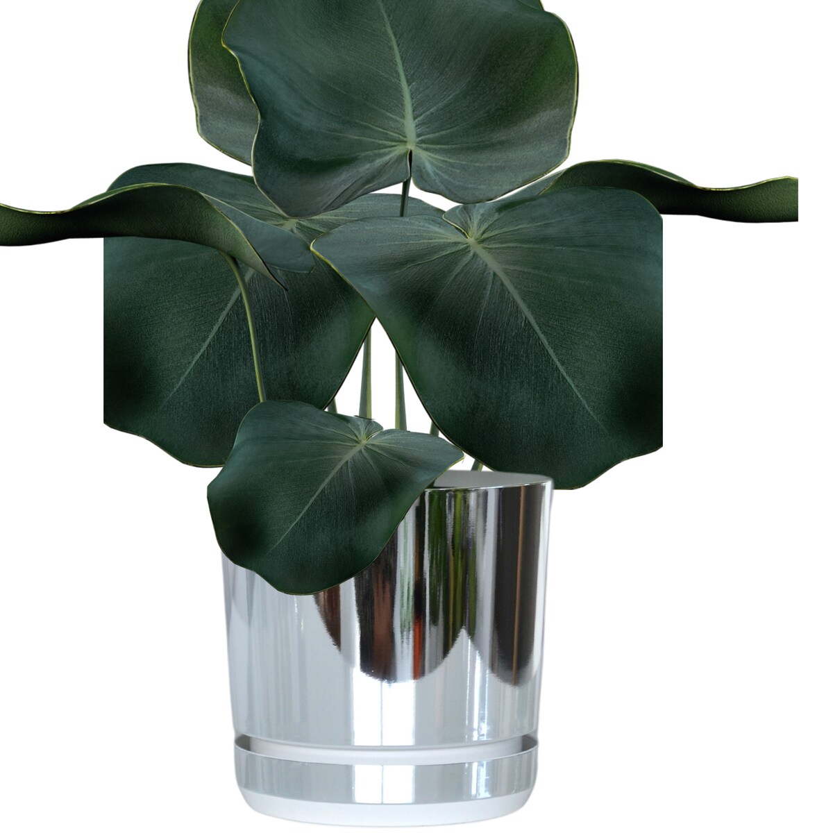 21 cm wzór KRAINA LODU Doniczka z podstawką glamour elegancka efekt lustra wysoki połysk nowoczesna