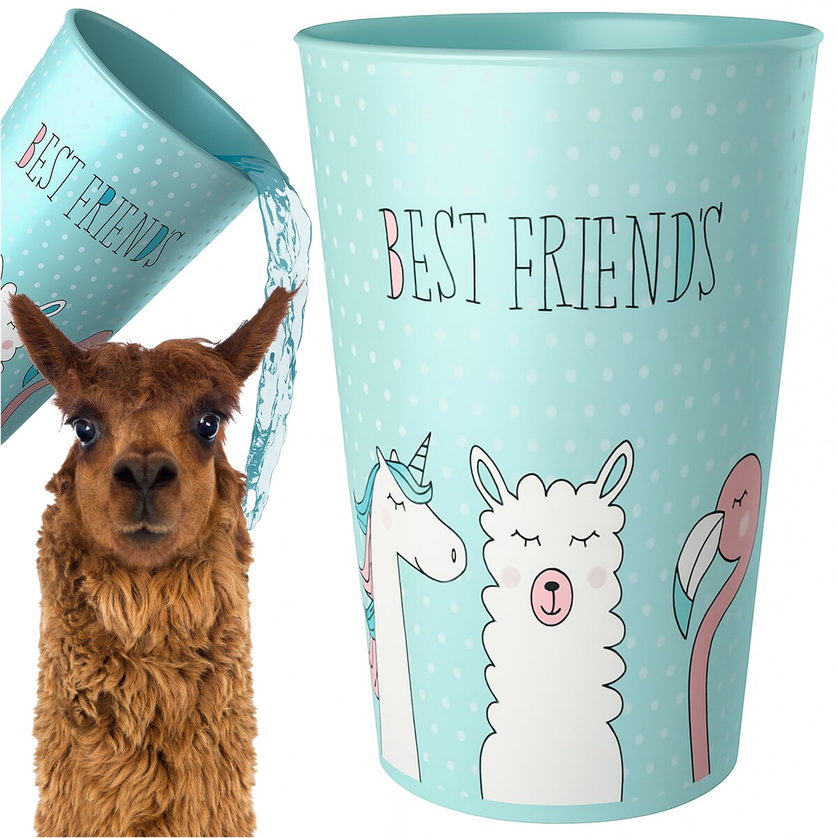 Kubek Dla Dziecka Dziecięcy 250 Ml Plastikowy Friends Niebieski