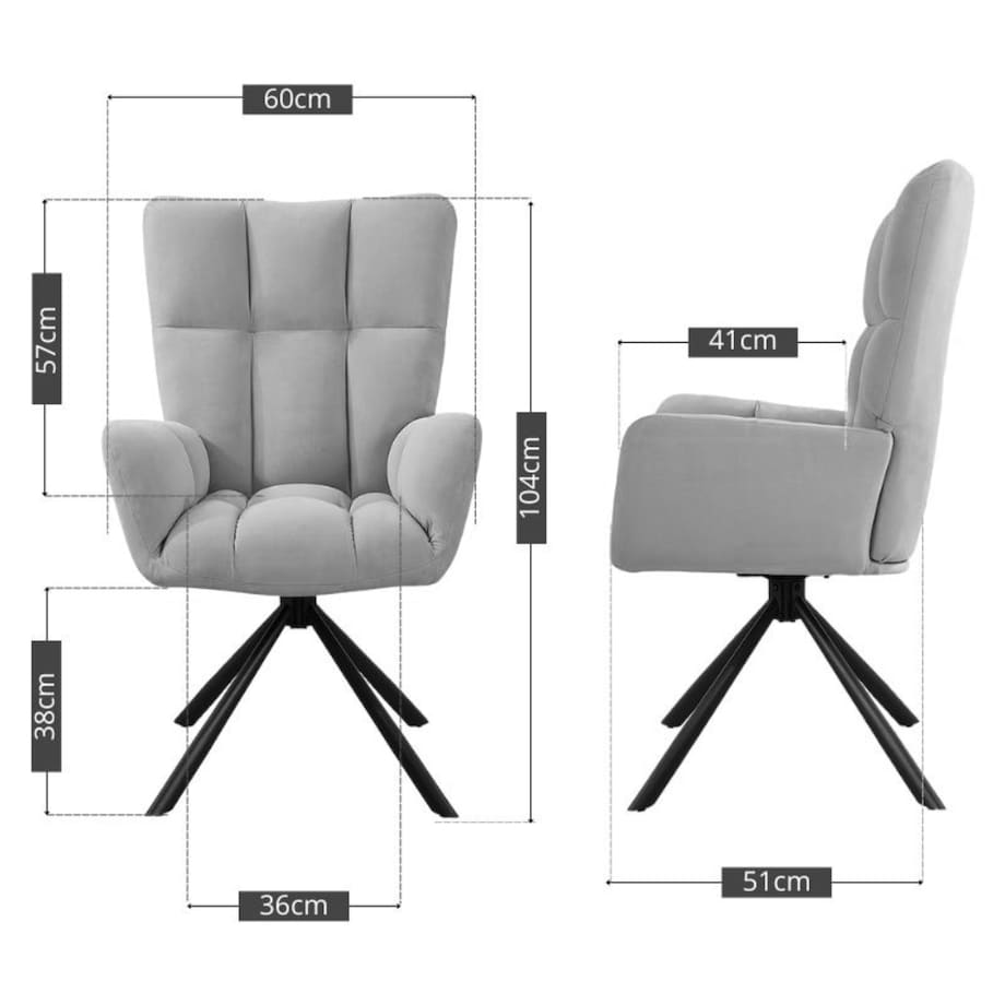 Krzesło tapicerowane obrotowe 180 do salonu jadalni nowoczesne welurowe