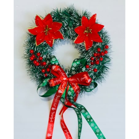 STROIK udekorowany WIANEK ŚWIĄTECZNY choinkowy na drzwi okno stół prezent