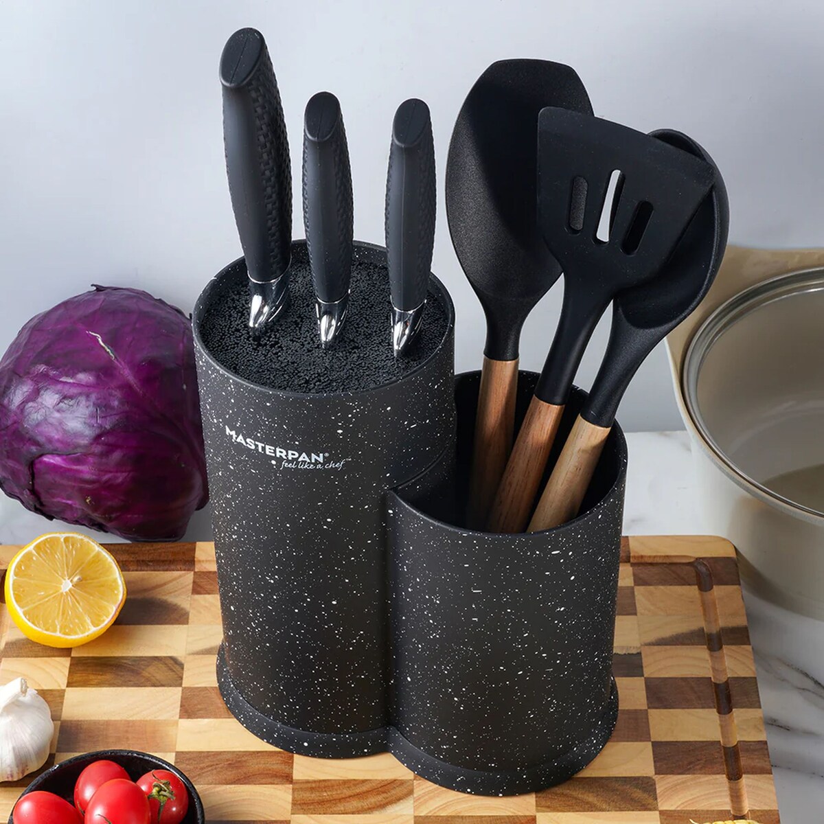 Blok Na Noże Kuchenne I Przybory Uniwersalny Wkład Pręciki 22Cm