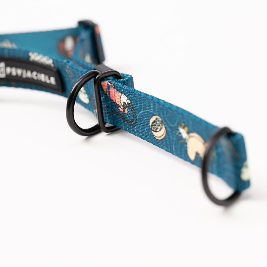 Obroża półzaciskowa dla psa lub kota "Psutomaki" - Szerokość taśmy: 20mm, Rozmiar: S