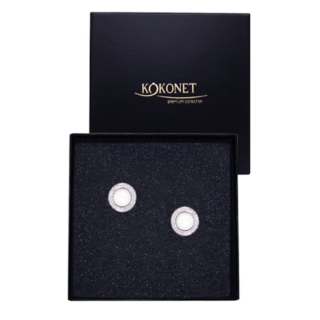 Kolczyki krótkie przy uchu srebrne sztyfty perełki VINTAGE perły klasyczne