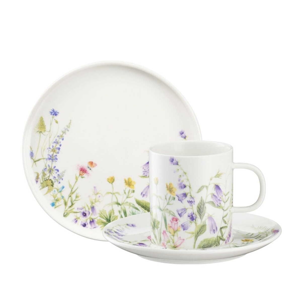 VILLA ITALIA Zestaw kawowy na 6 osób porcelanowy VIOLA