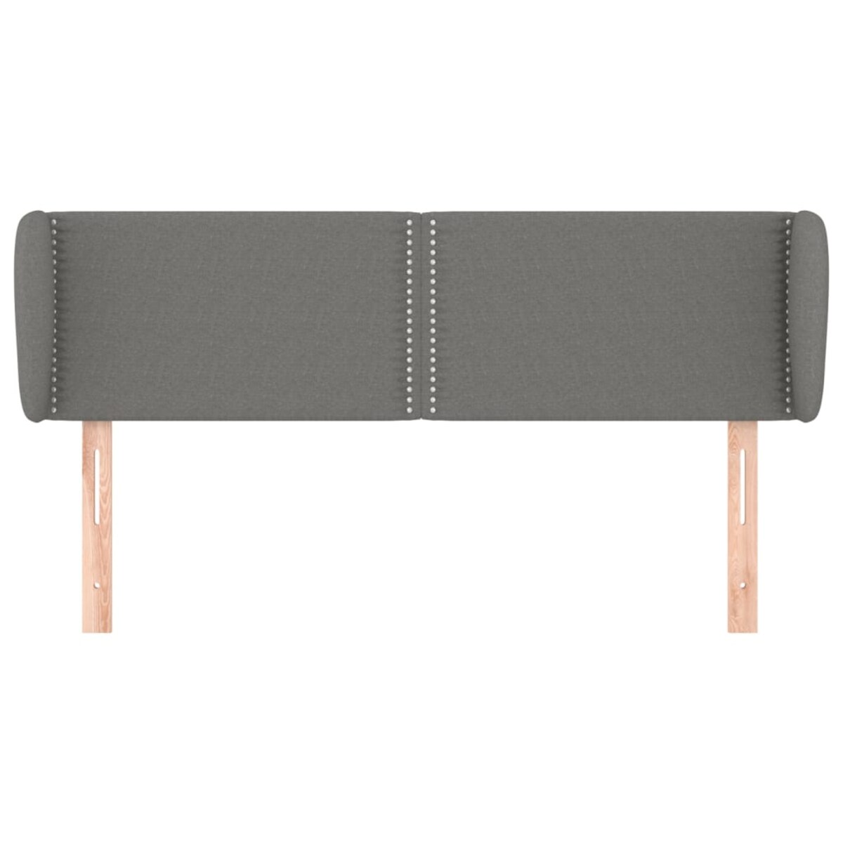 vidaXL Zagłówek uszak, ciemnoszary, 147x23x78/88 cm, tkanina