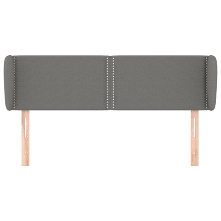 vidaXL Zagłówek uszak, ciemnoszary, 147x23x78/88 cm, tkanina