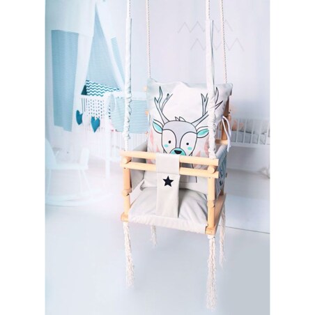 Huśtawka 3w1 rośnie razem z dzieckiem Alwa - jelonek