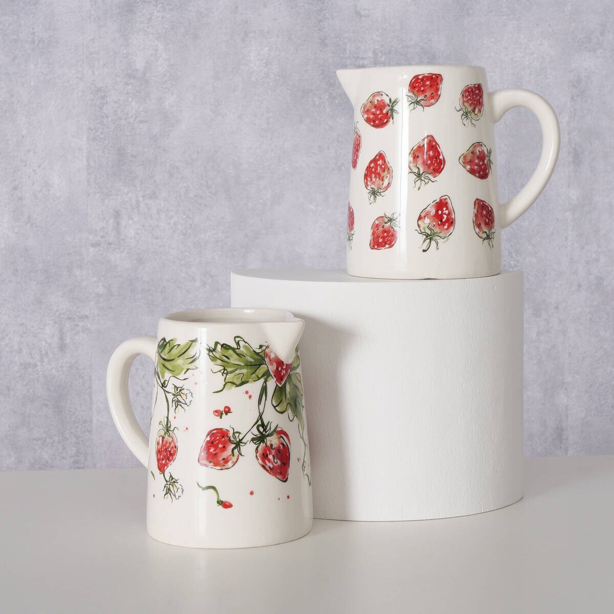 Dzbanek ceramiczny STRAWBERRY, w truskawki, 500 ml