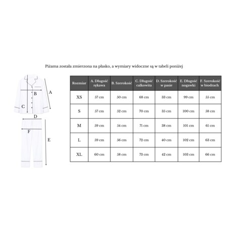 Piżama Serduszka długa XS