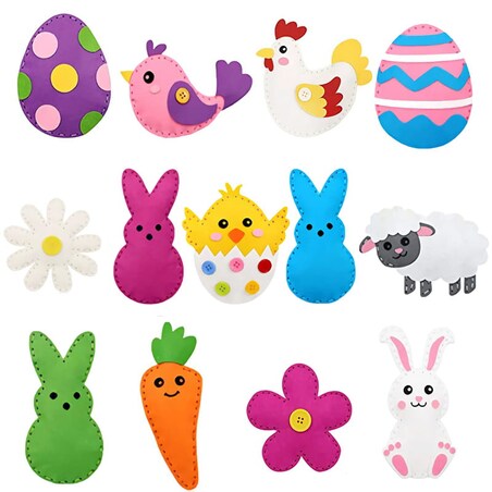 Wielkanoc - filcowy zestaw do szycia DIY - 13 elementów