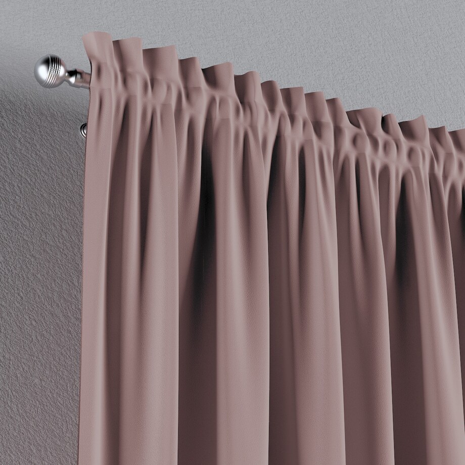 Zasłona na kanale z grzywką 1 szt. 130x245 pudrowy róż