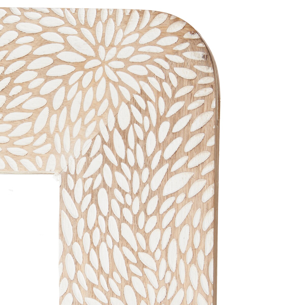 Lustro ścienne w drewnianej ramie mango LINES&CURVES, 60 x 90 cm