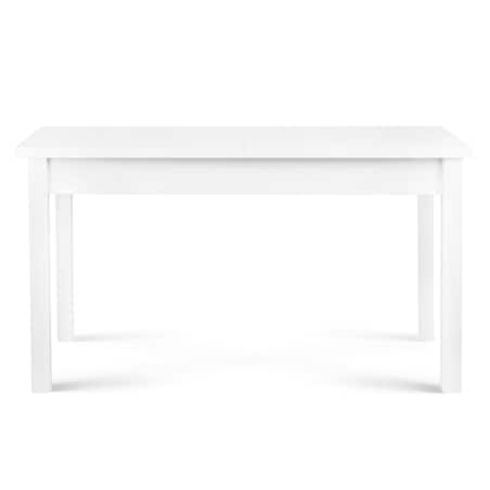 KONSIMO CENARE Stół prosty rozkładany 160 x 80 cm biały