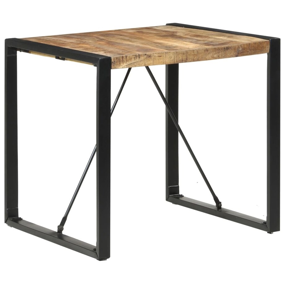 vidaXL Stół jadalniany, 80 x 80 x 75 cm, surowe drewno mango
