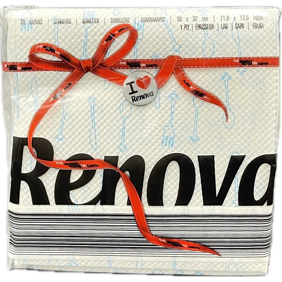 Renova Red Label Papieren Servetten Rood - 70 Stuks, Ideaal Voor Feestjes En Dagelijks Gebruik