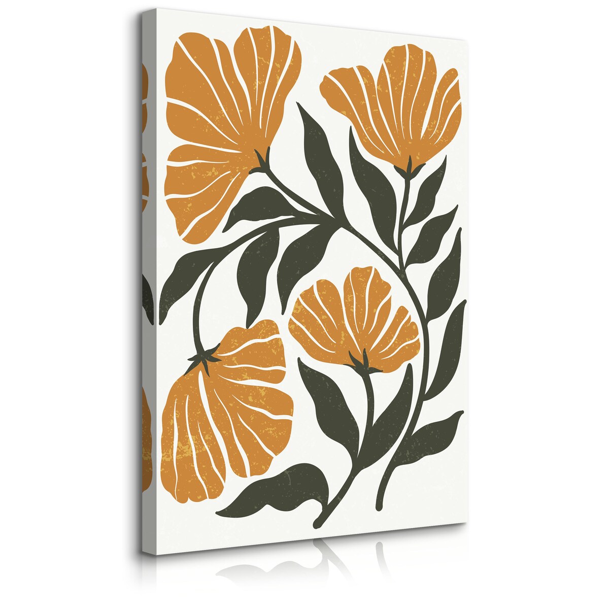 Obraz Pomarańczowe Tropikalne Kwiaty 80x120cm