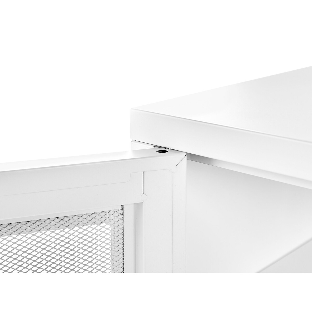 Szafka dwudrzwiowa metalowa biała MORLEY