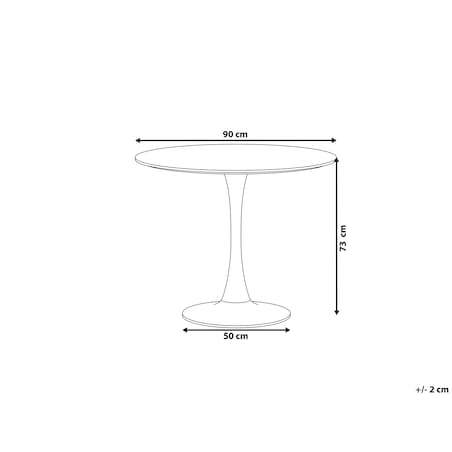 Stół do jadalni BOCA Czarny 90 cm 90 cm