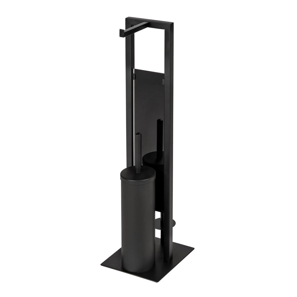 Stojak na papier toaletowy i szczotkę wc RIVALTA, 3w1, zamknięty pojemnik, WENKO