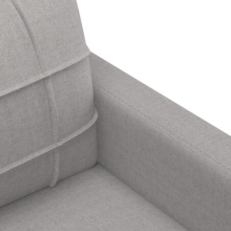 vidaXL Sofa 2-osobowa, jasnoszara, 120 cm, tapicerowana tkaniną