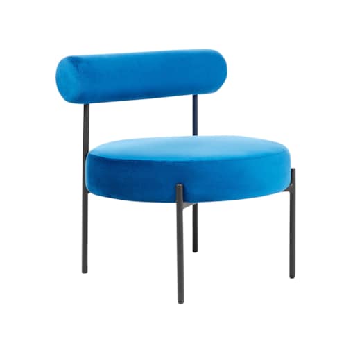 Fotel welurowy granatowy ALPHA
