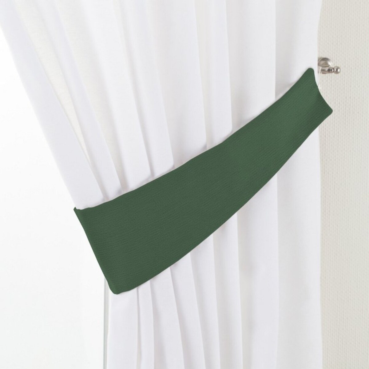 Podwiązka Victoria, forest green (zielony), 12 x 70 cm, Cotton Panama