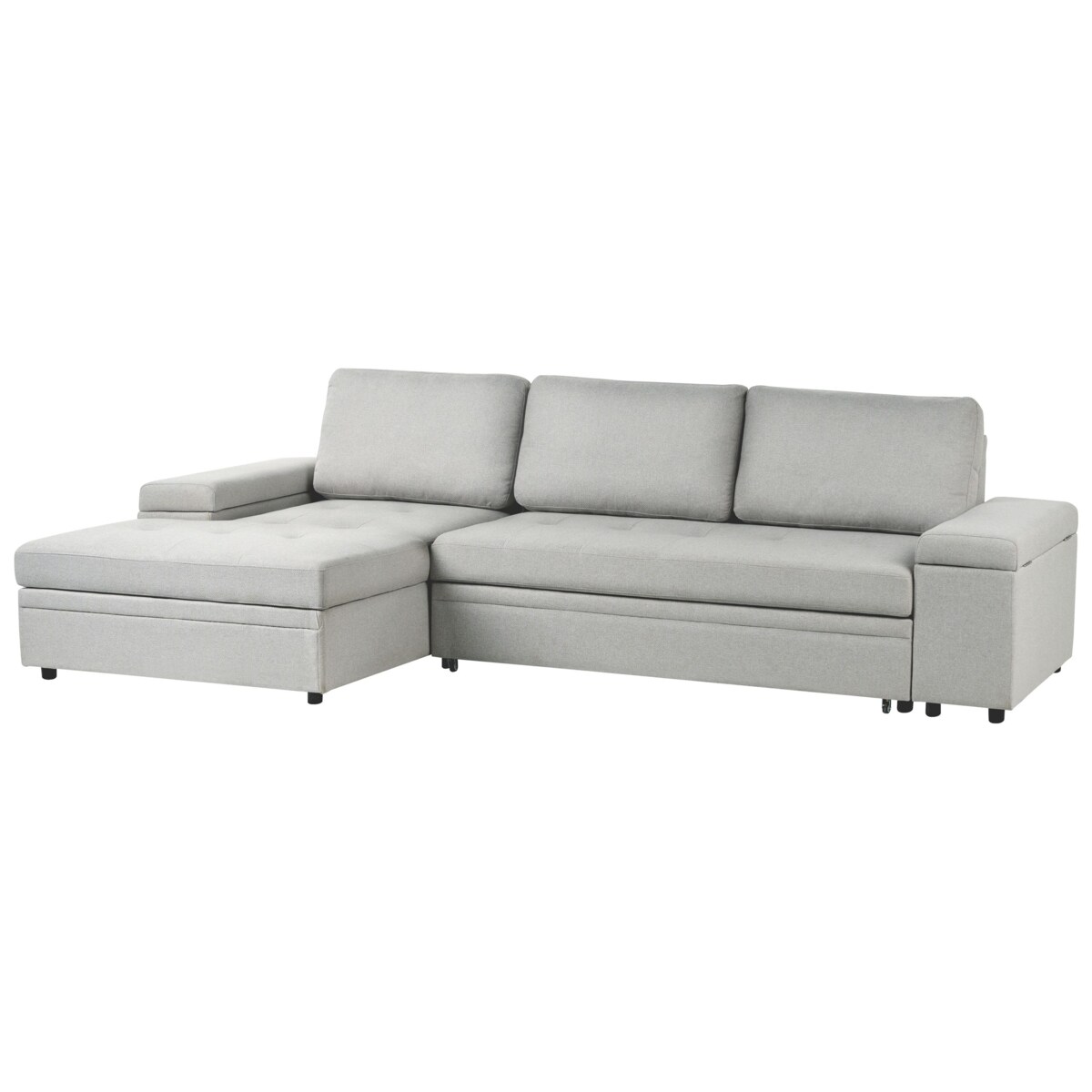 Sofa narożna prawostronna HRISEY Jasnoszary Prawostronny