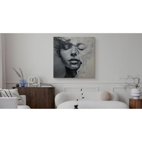 Obraz Na Płótnie Abstrakcyjny Kobiecy Portret 50x50cm