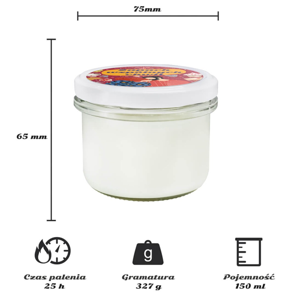 Naturalna świeca sojowa ZAPACH WSPÓLNYCH CHWIL kwiatowo-owocowy zapach w słoiku prezent upominek na Walentynki dla kobiety dziewczyny ukochanej żony