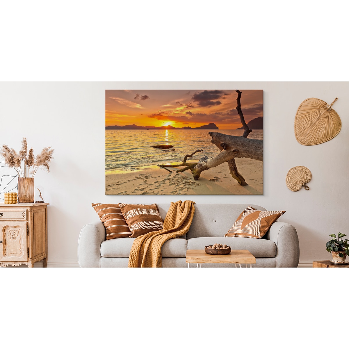 Obraz Zachód Słońca na Plaży 30x20cm