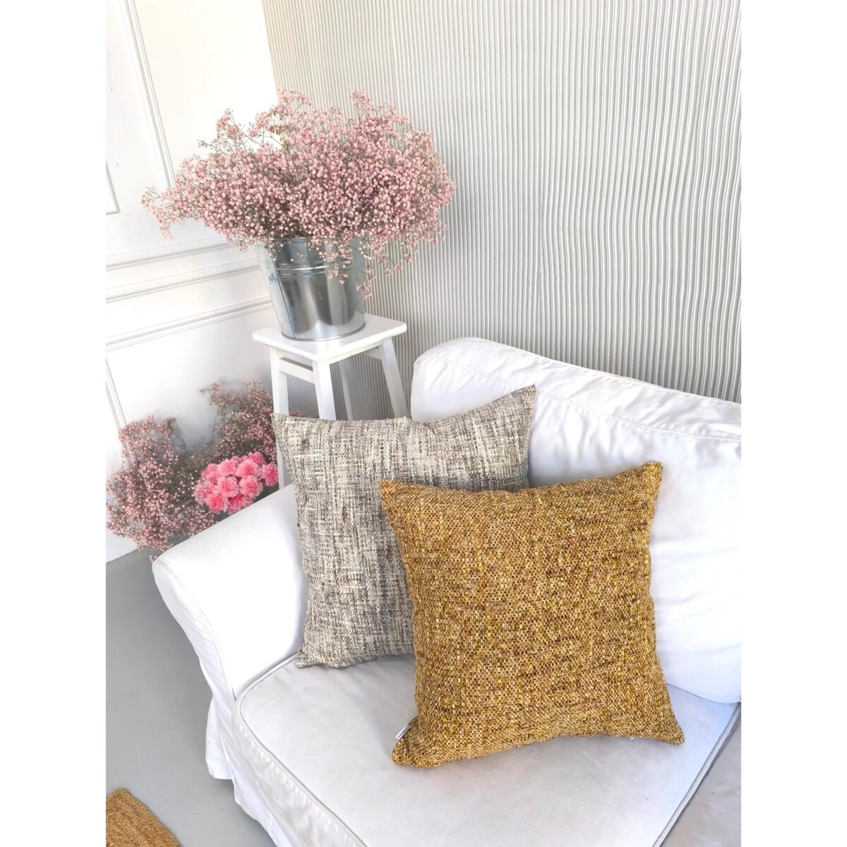 Miodowa poduszka dekoracyjna 45x45 Fiord