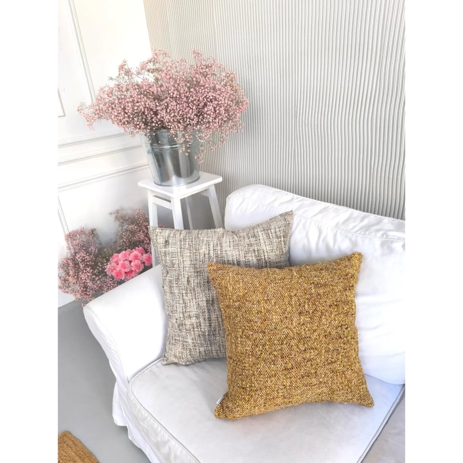 Miodowa poduszka dekoracyjna 45x45 Fiord