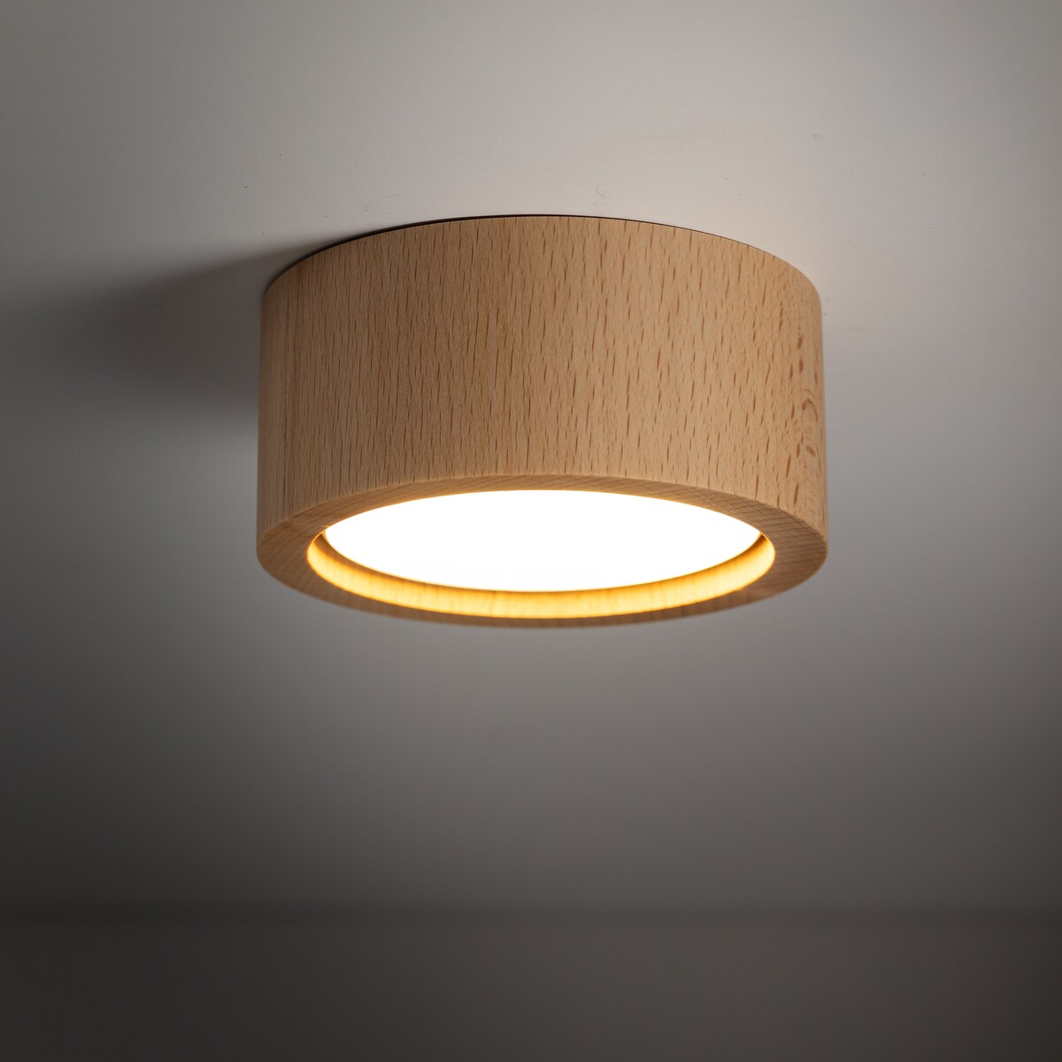 Oprawa natynkowa spot TK Lighting EVE WOOD BUK 10123 GX53 drewniana buk IP20 1x10W LED do salonu i kuchni