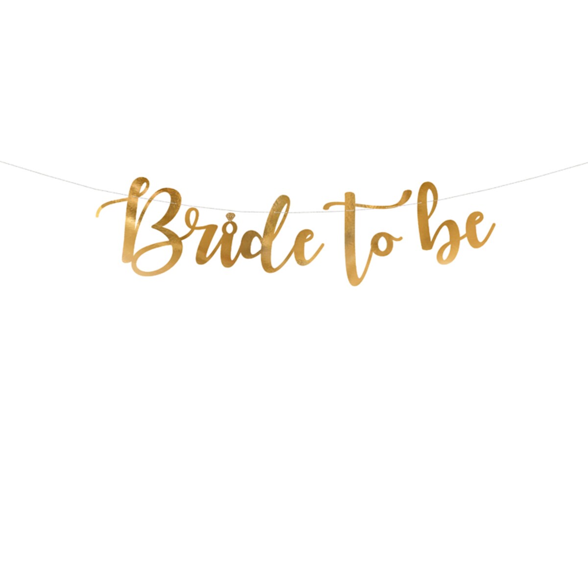 Baner Bride to be, złoty, 80x19cm