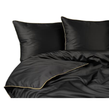 Pościel Pure z Makosatyny bawełnianej 160x200 Czarna Premium