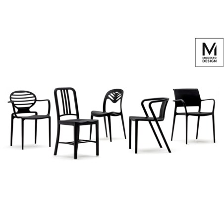 Krzesło kuchenne Air 1615-APC z podłokietnikami czarne