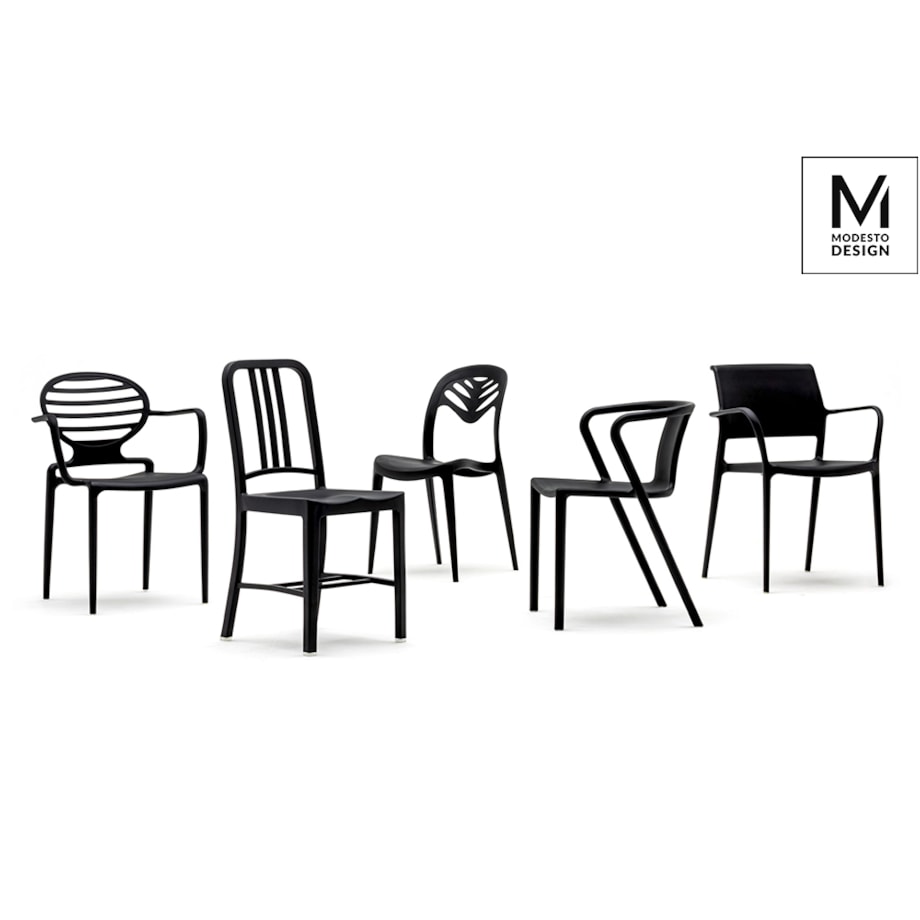 Krzesło kuchenne Air 1615-APC z podłokietnikami czarne