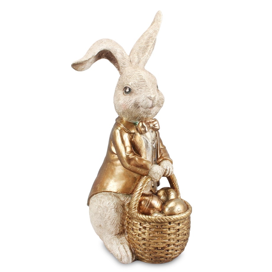 Dekoracja - królik z koszykiem pisanek 51,5x27,5x21,5 cm TRUSIS-2
