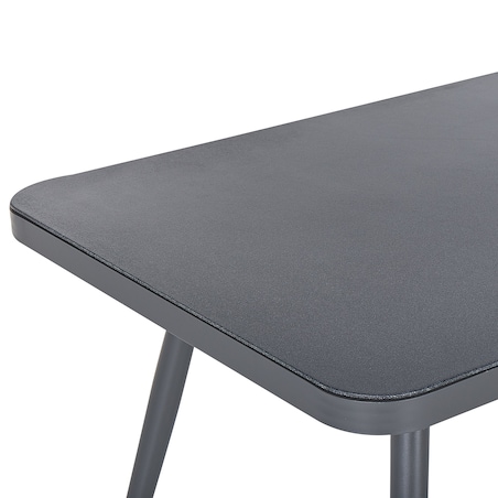 Stół ogrodowy LIPARI 140 cm 80 cm Szkło Szary