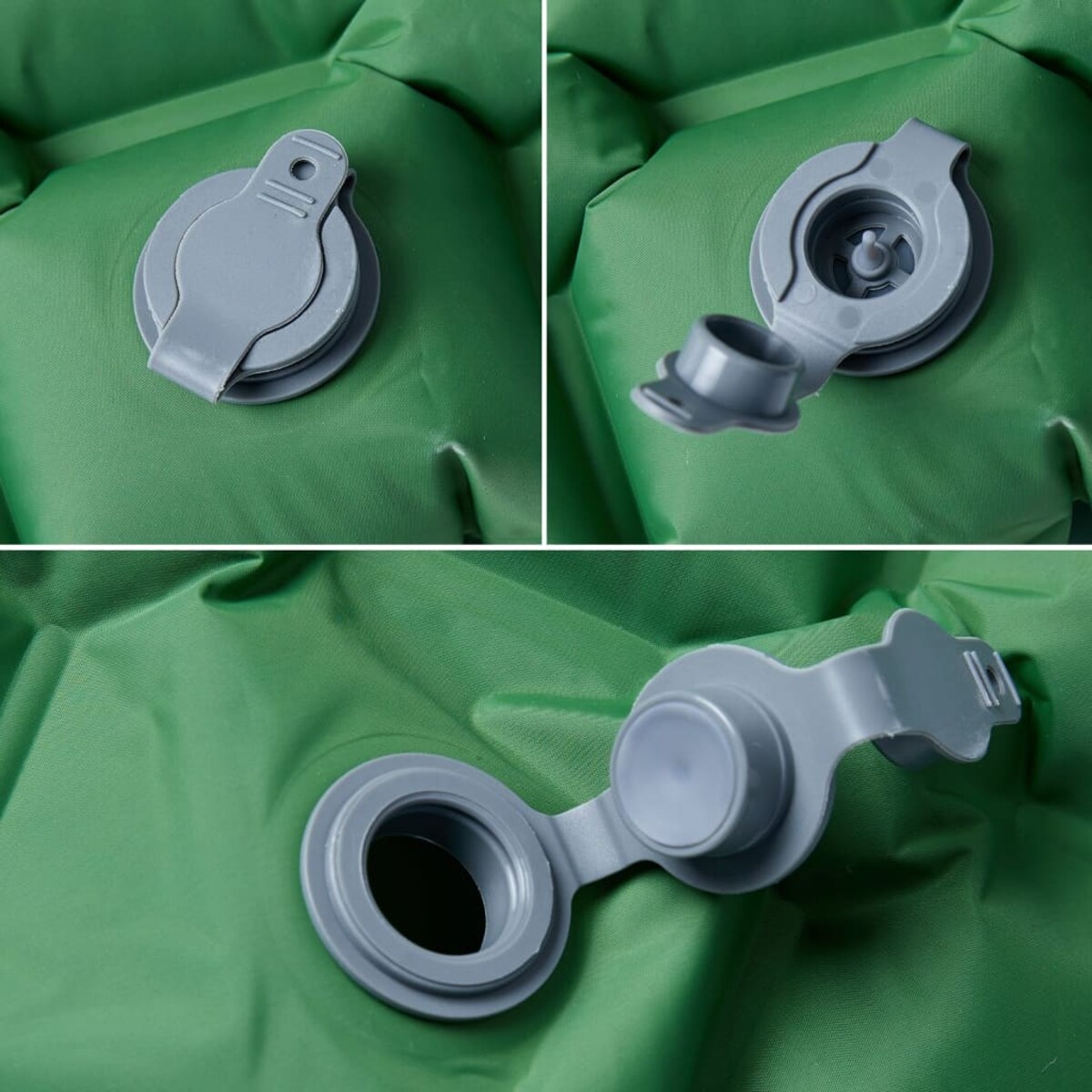 vidaXL Dmuchany materac turystyczny, 1-osobowy, zielony, 190x58x6 cm