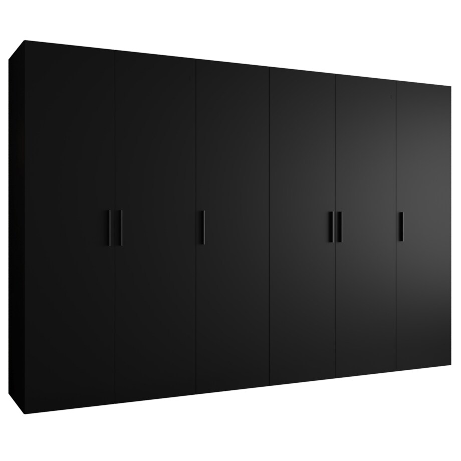 Szafa uchylna otwierana BARI 1 300 wys. 202 cm Czarny + u. Czarny