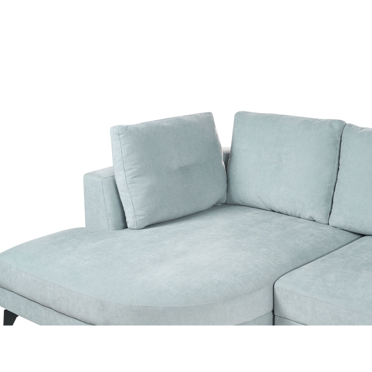 Narożnik dla 3 osób MARUM Szenil Błękitny Prawostronny