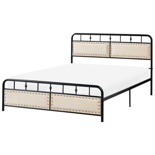 Łóżko Metal BREUILLET 140 x 200 cm Czarny